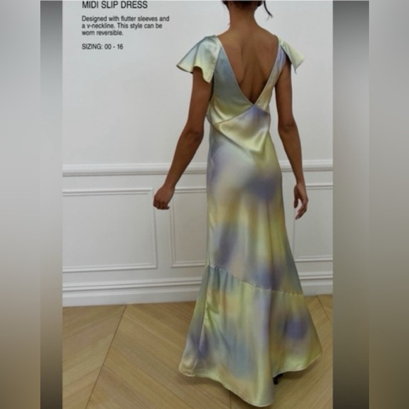 WeWoreWhat Yellow and Blue Midi Dress - Picture 6 of 7